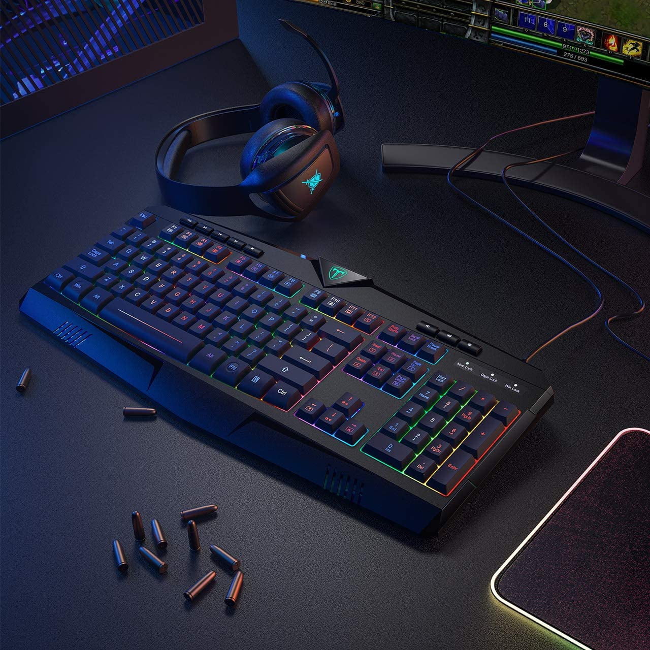 Silent Wired Gaming Keyboard