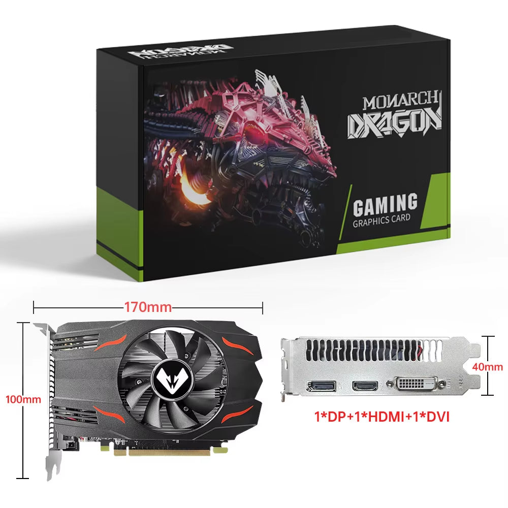 Full New AMD GPU Radeon RX 550 4G GPU GDDR5 14Nm Computer PC Gaming Video Hdmi-Compatible DP DVI 128Bit Graphics Card