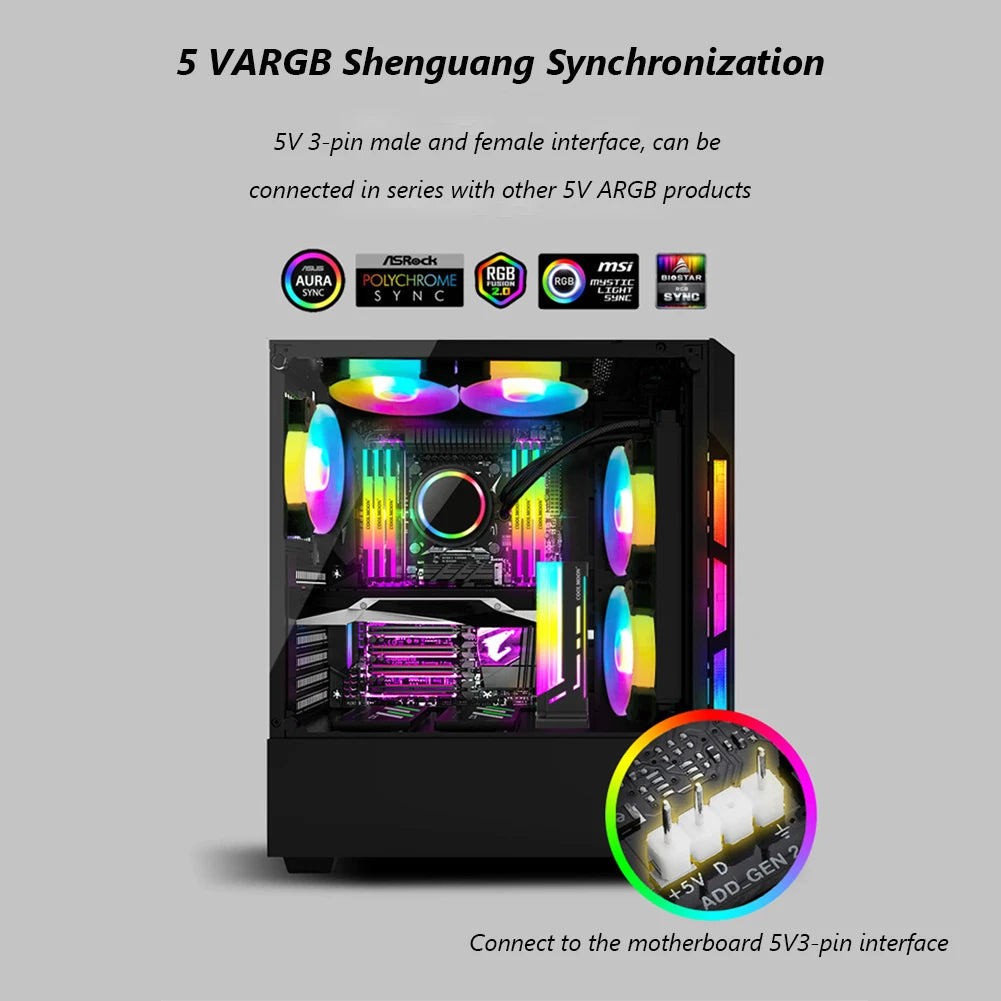 CM-GH2 Vertical GPU Support Colorful 5V A-RGB Lighting Bracket 3PIN 4PIN Computer Graphics Video Card Stand GPU Holder