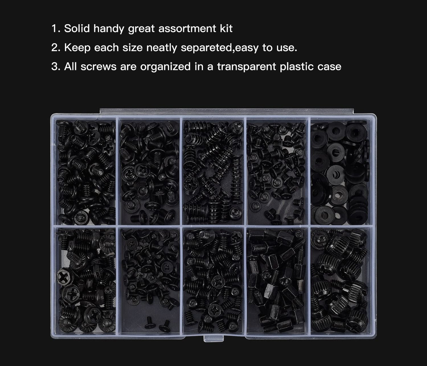 400PCS Motherboard Standoffs Computer Screws Assortment Kit for Motherboard PC F