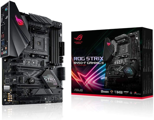 ASUS ROG Strix B450-F Gaming II AMD AM4 (Ryzen 5000, 3Rd Gen Ryzen ATX Gaming Motherboard (8+4 Power Stages, HDMI 2.0B/Dp,2 X Pcie 3.0 X16, USB 3.2 Gen 2 Type-C, BIOS Flashback, 256Mb BIOS Flash ROM