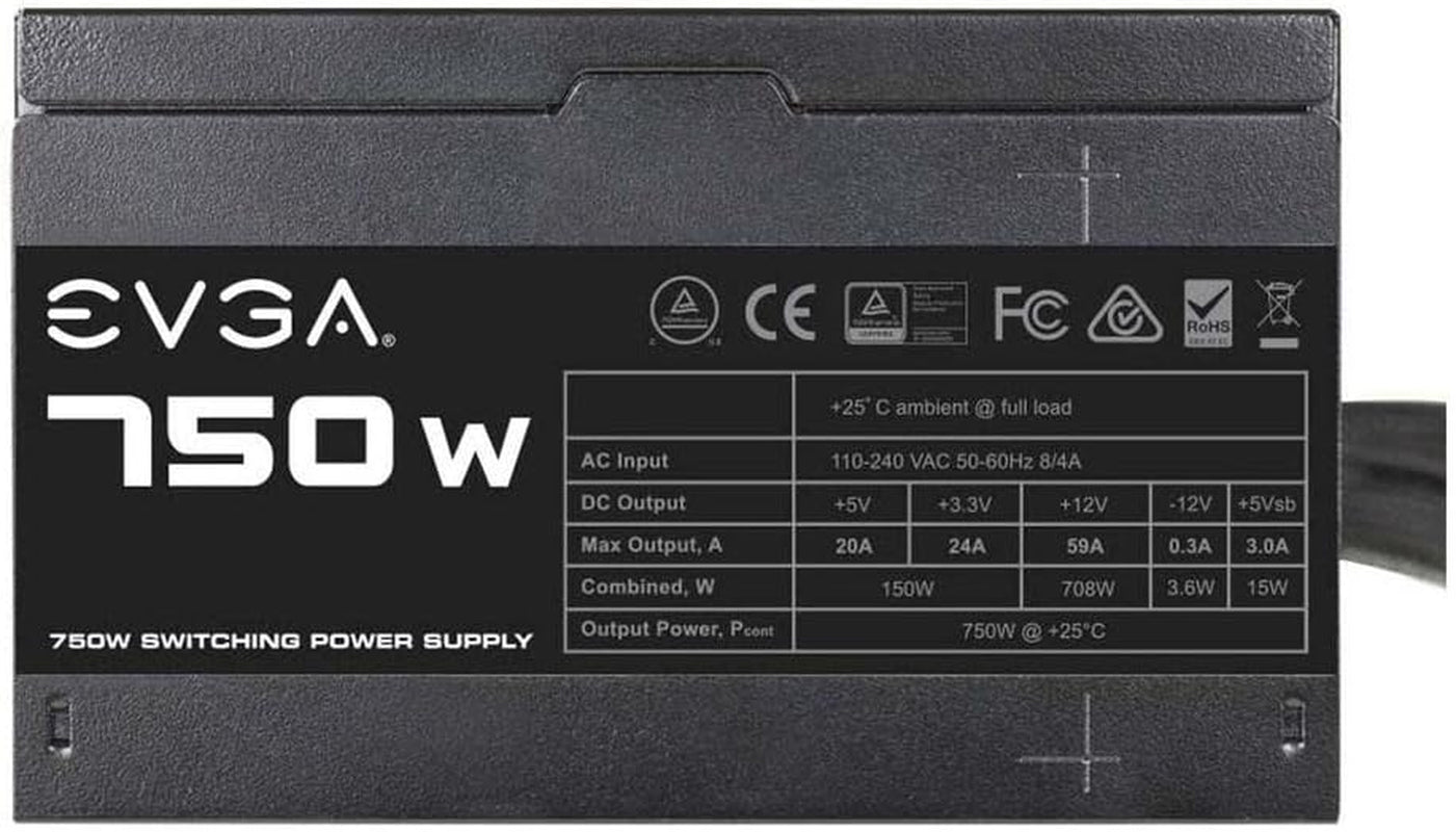 EVGA 750 N1, 750W, 2 Year Warranty, Power Supply 100-N1-0750-L1