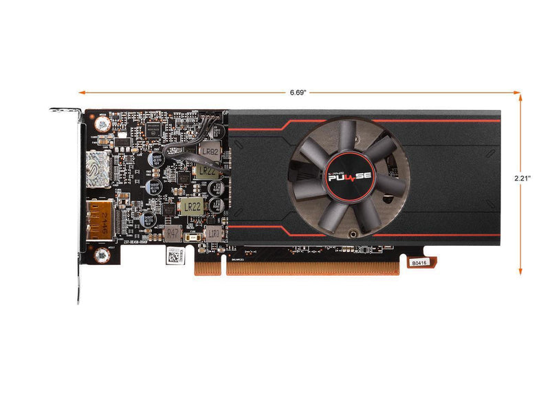 SAPPHIRE PULSE Radeon RX 6400 4GB GDDR6 PCI Express 4.0 Low Profile Video Card 1