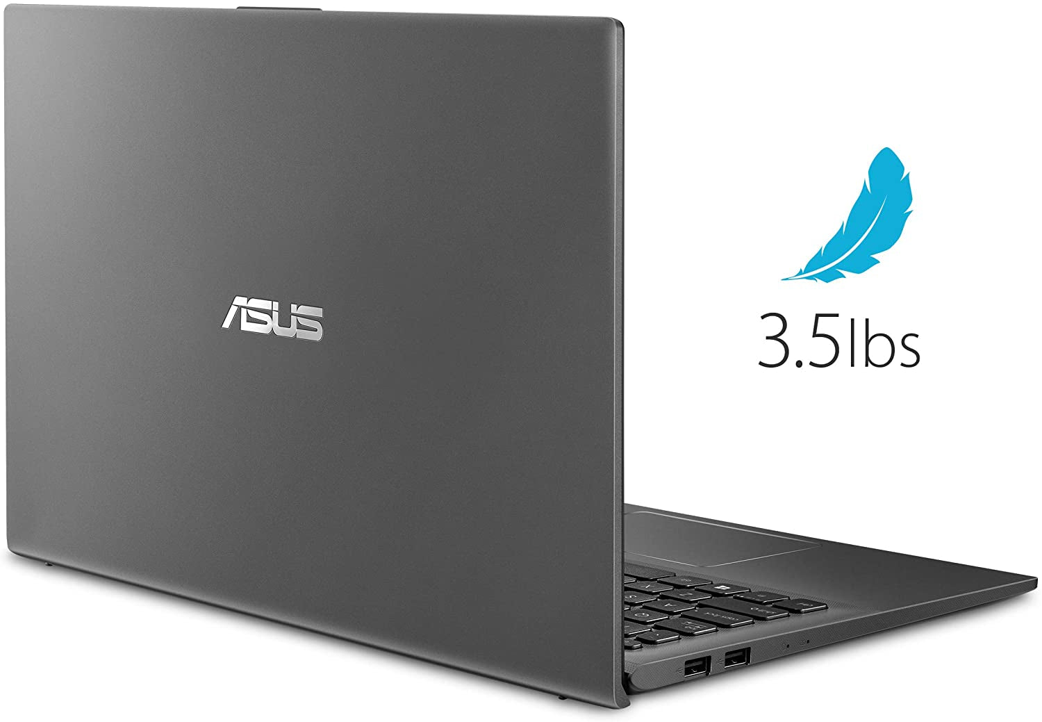 ASUS Vivobook 15 Thin and Light Laptop, 15.6” FHD Display, Intel I3-1005G1 CPU, 8GB RAM, 128GB SSD, Backlit Keyboard, Fingerprint, Windows 10 Home in S Mode, Slate Gray, F512JA-AS34