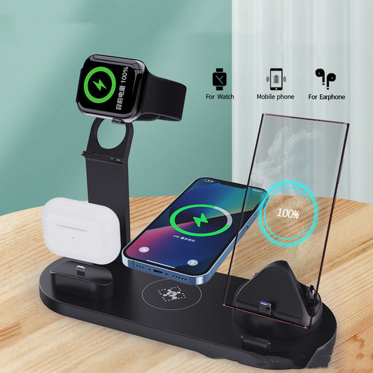 Black 3 In 1 Wireless Charger Stand