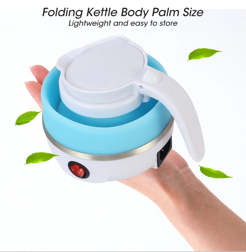  Mini Folding Kettle Portable Water Heater 600W Silicone Compression Electric Kettle Home Kettle Easy to Travel With