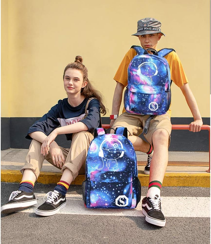 Lmeison Backpack for Teen Boys, Anime Backpack Casual Daypack for Travel