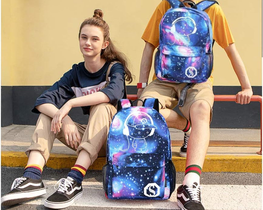 Lmeison Backpack for Teen Boys, Anime Backpack Casual Daypack for Travel