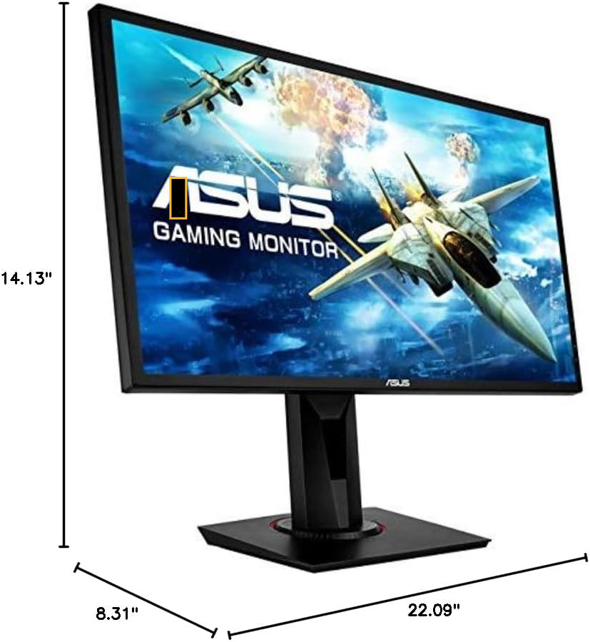 ASUS VG248QG 24" G-SYNC Gaming Monitor 165Hz 1080P 0.5Ms Eye Care with DP HDMI Dvi,Black