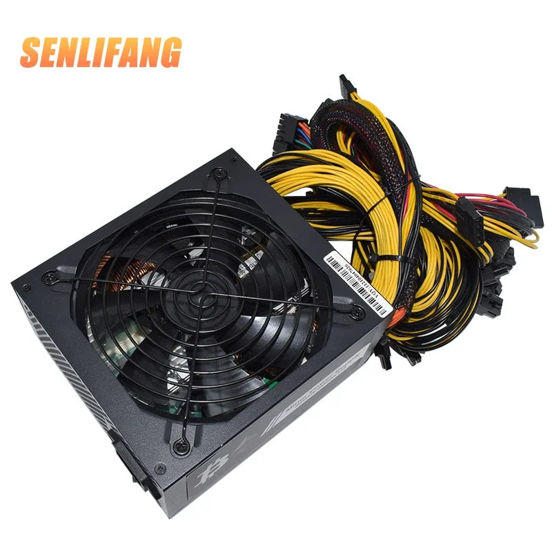 2000W ATX Gold Power Supply SATA IDE for BTC ETC RVN Rig Ethereum Computer Component Mining Machine Supports 8 GPU Cards