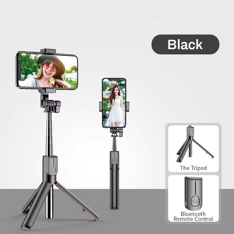 4In1 Wireless Bluetooth Compatible Selfie Stick LED Ring Light Extendable Handheld Monopod Live Tripod for Iphone 15 14 13