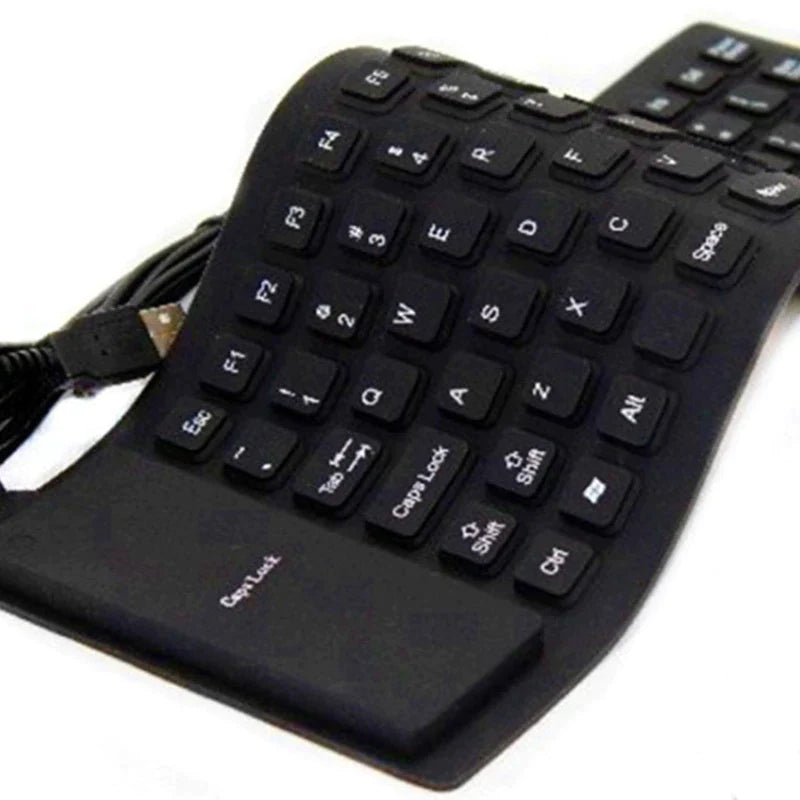 Waterproof Silicone Keyboard Foldable Flexible USB Dustproof Dirtproof Full Size