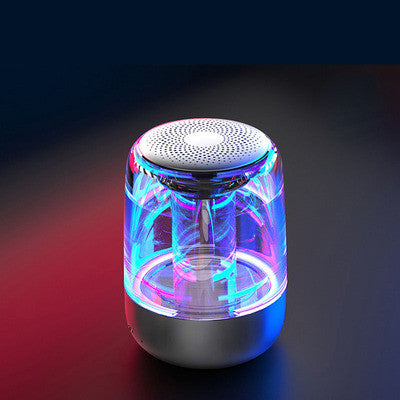 Black Portable Bluetooth Speakers With Variable Color LED Light