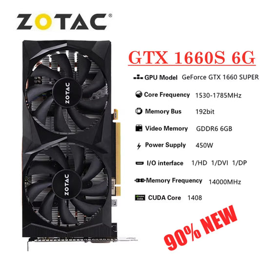 GTX 1660 Super 6GB GAMING Video Cards GTX 1660 6G GPU Graphic Card