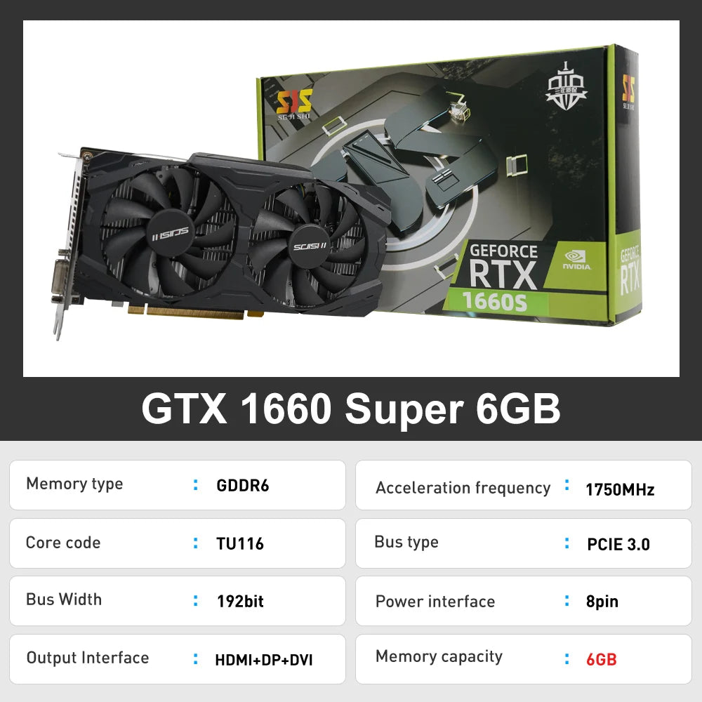 SJS RX 580 8G 256Bit 2048SP GDDR5 AMD GPU RTX 3060 2060 Graphics Cards RX580 Video Card Radeon Mining Gaming Card Placa De Video