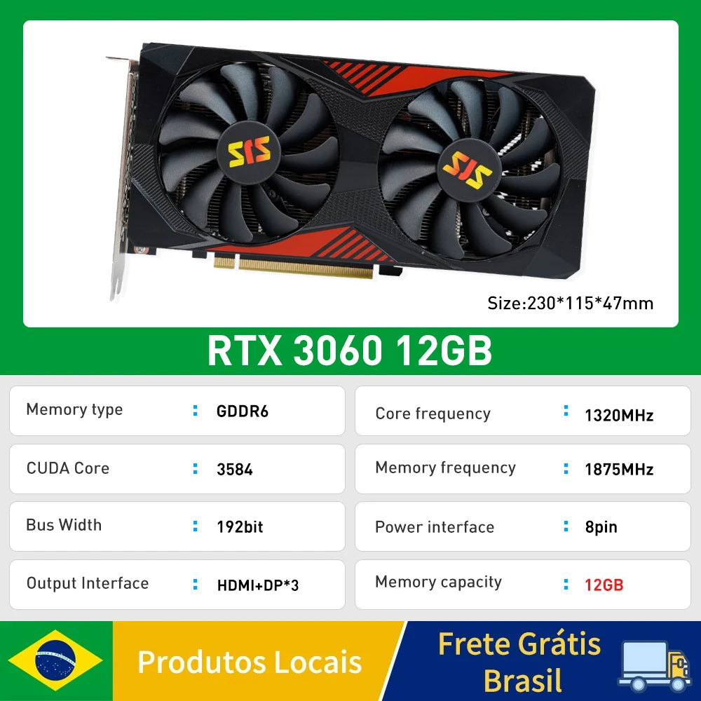 SJS RX 580 8G 256Bit 2048SP GDDR5 AMD GPU RTX 3060 2060 Graphics Cards RX580 Video Card Radeon Mining Gaming Card Placa De Video