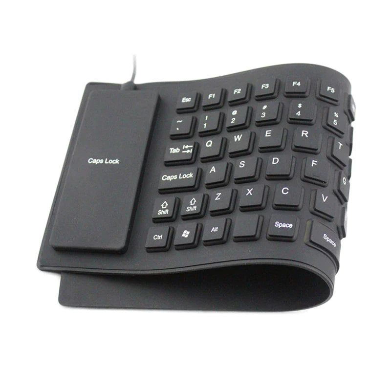 Waterproof Silicone Keyboard Foldable Flexible USB Dustproof Dirtproof Full Size