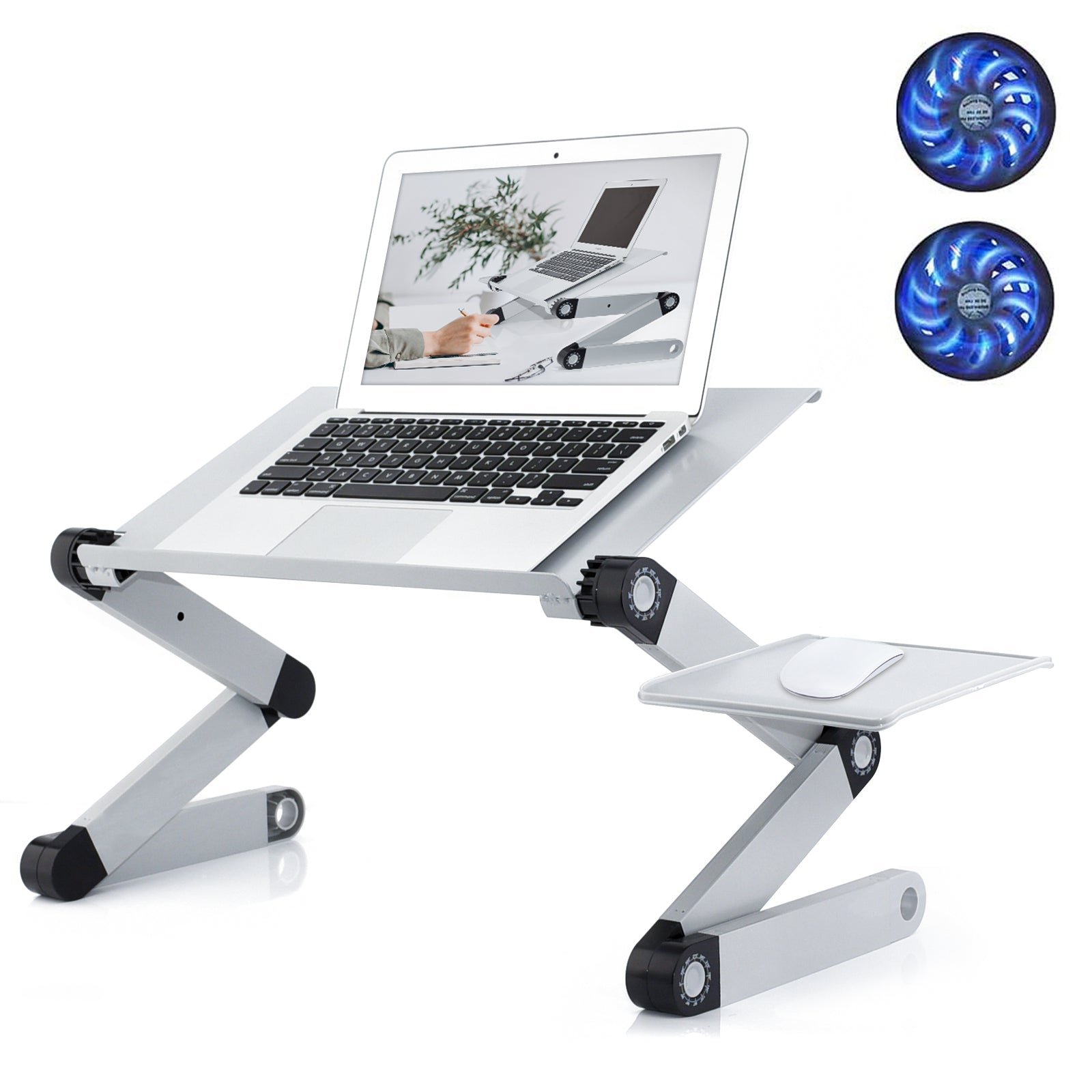 RainBean Laptop Desk Showcasing Dual Fans