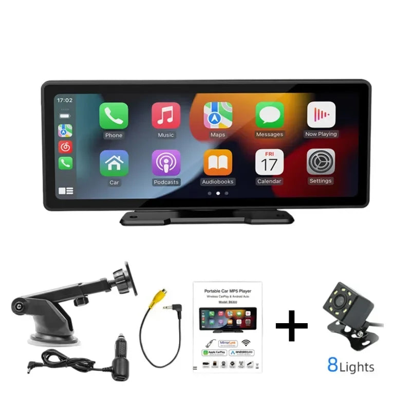 10.26" B5303 Portable Car Stereo with Wireless Carplay and Android Auto